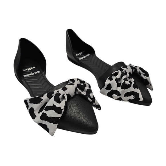 Native Shoes - Native Beth Richard Black D'orsay Bow Pointed Toe Shoe 6